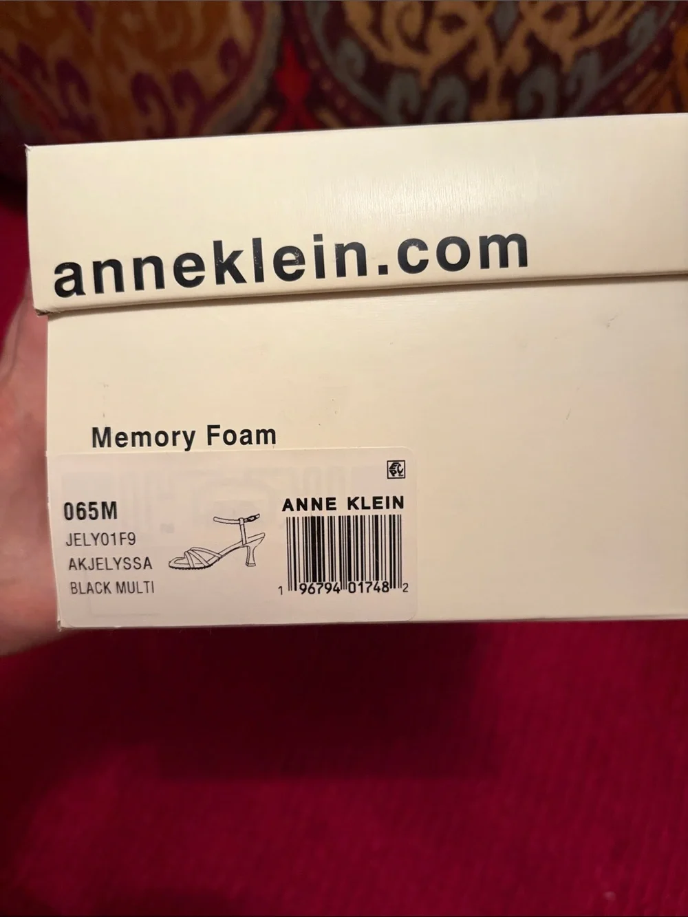 Anne Klein Tan Strappy Heels with Black and White Accents
